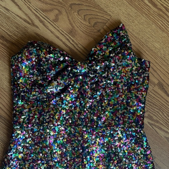 Anthropologie Multicolor Sequin Strapless Jumpsuit - Picture 5 of 8